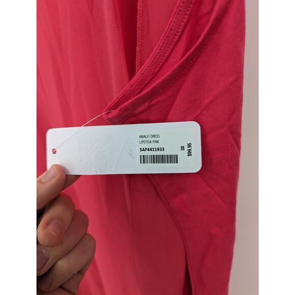 NWT Soft Surroundings Sleeveless Lipstick Pink Amalfi Dress Size 3X Summer Beach - Picture 4 of 7